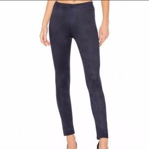 BCBGMaxazria Mason Faux Suede Leggings Navy Blue